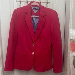 Tommy Hilfiger Women's Red Blazer